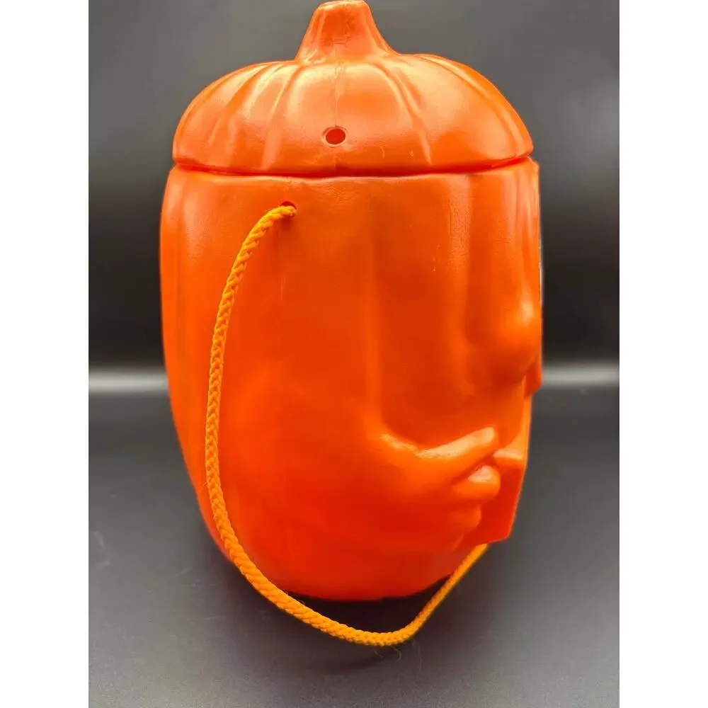 Vintage 1989 Mars Milky Way Pumpkin Halloween Blow Mold Jack O Lantern Bucket